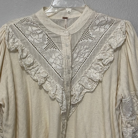 FREE PEOPLE BUTTON DOWN BLOUSE - Picture 6 of 14